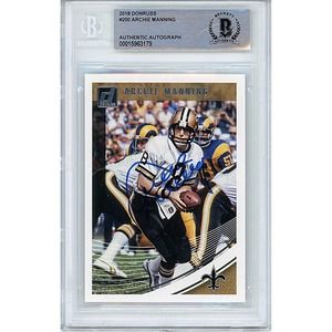 Archie Manning Signed 2018 Donruss New Orleans Saints Card - Beckett Authentic